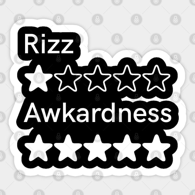 Rizz or awkardness Sticker by Sarcastic101